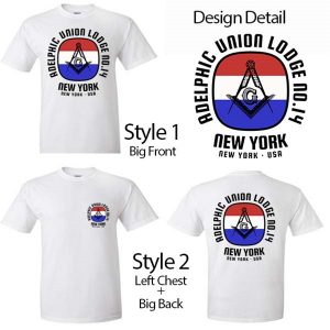 Masonic Lodge T-Shirt RWB Design
