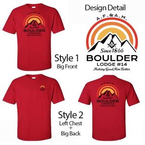 Masonic Lodge T-Shirt Mountain Design