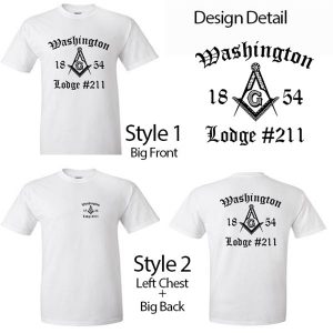 Masonic Lodge T-Shirt Old English Design
