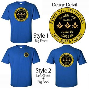 Masonic Lodge T-Shirt Prince Hall Circle Design