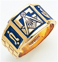 Masonic ring - 3191 - Solid Back