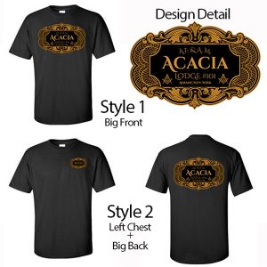 Masonic Lodge T-Shirt Black Label Design